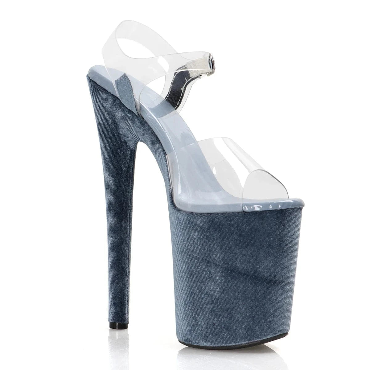 Transparent Peep Toe Platform Sandals 8Inch Strip Pole Dance Women's Big Size Sexy Fetish Shoes Exotic Dancer Party Full Dress