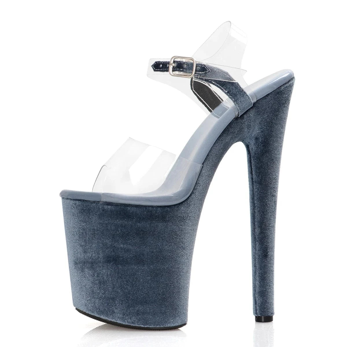 Transparent Peep Toe Platform Sandals 8Inch Strip Pole Dance Women's Big Size Sexy Fetish Shoes Exotic Dancer Party Full Dress