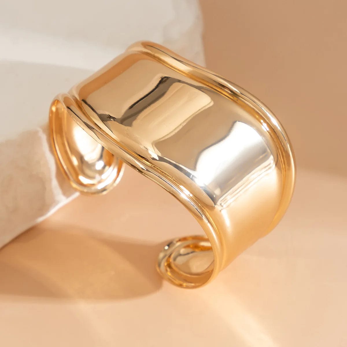 Trendy / 02 Gold 2262 New Fashion Irregular Shaped Bracelet Personalized And Exaggerated Open Bangle Bracelet Punk Nightclub Trend Alloy Bracelet