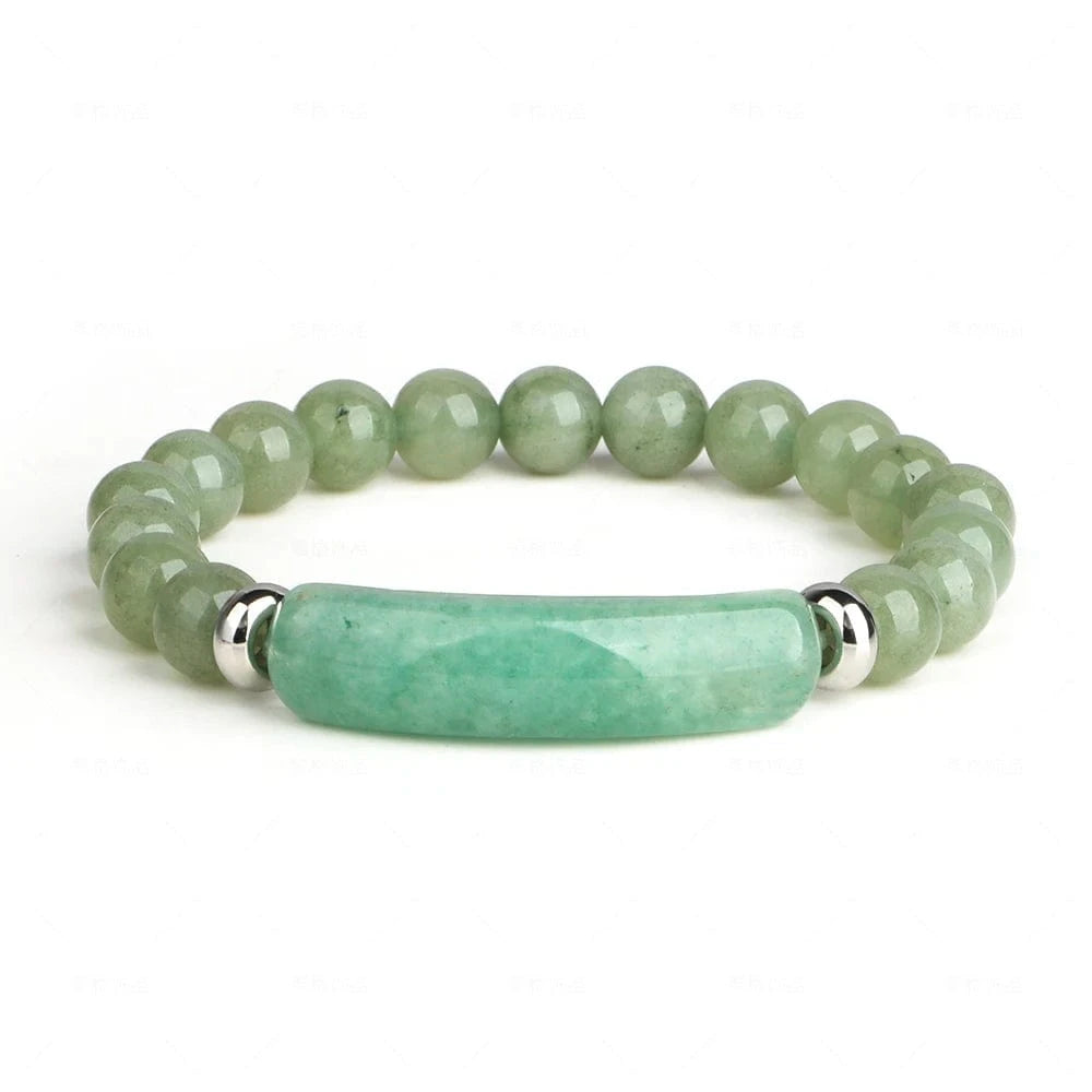 TRENDY / 15.5cm / Green High Quality Pink Crystal Bead Bracelet Women Natural Tiger Eye Stone Bangles Girls Wholesale Charms Jewelry