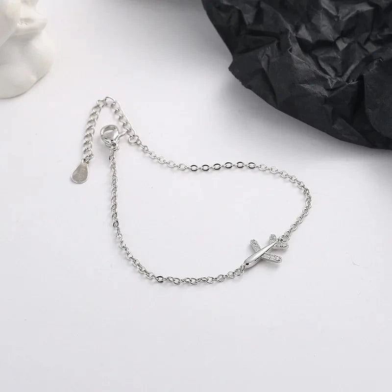 Trendy / #4 New Cold Wind Personalized Plane Bracelet Minimalist Style Star Shaped Jewelry Simplified Hand Chain Bracelet