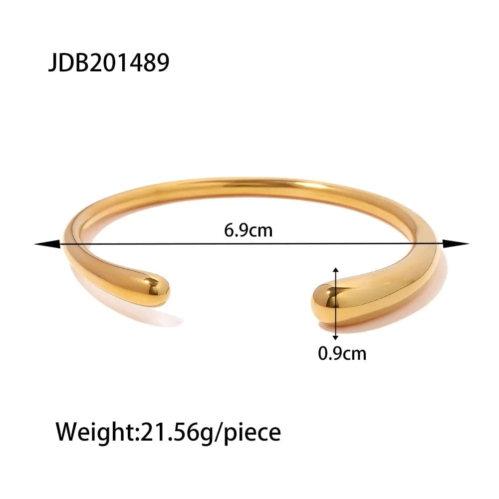 trendy / 6.9cm / BG906 BG906 New Arrival 18K Gold Plated Mini Pearl Bracelets Stainless Steel Pave Colorful Zircon Cuff Bangle