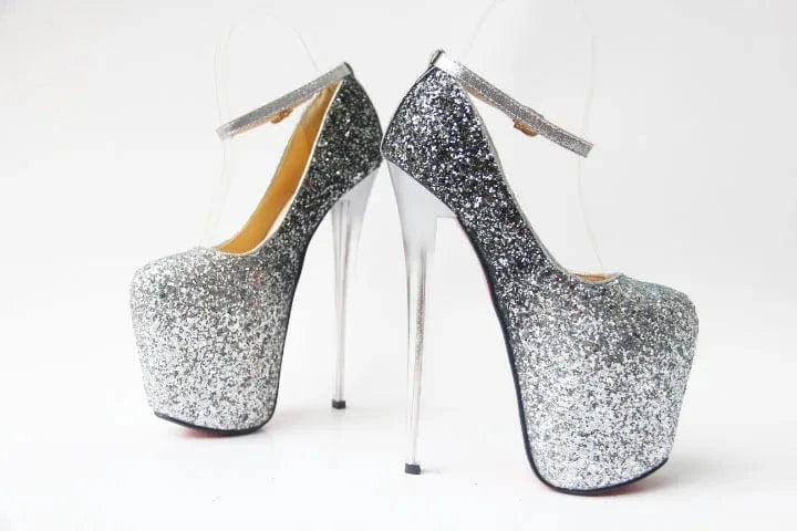 Trendy Ankle Strap Stilettos 19 CM Sexy Platform Shoes Women Heels Pumps Big Size Pole Dance High Heels Shoes