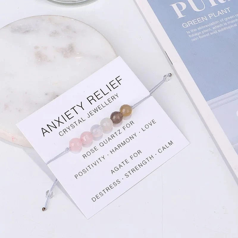 Trendy / as photo Fashionable And Creative Agate Bangle Bracelets Versatile Stone Beads Bracelet Women's Minimalist Woven Bracelets