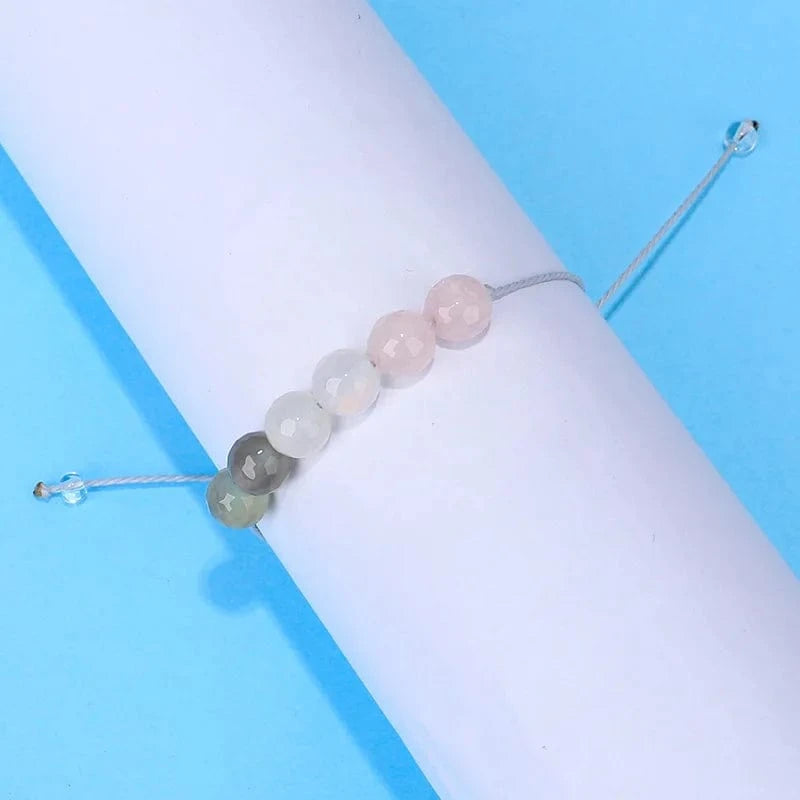 Trendy / as photo Fashionable And Creative Agate Bangle Bracelets Versatile Stone Beads Bracelet Women's Minimalist Woven Bracelets