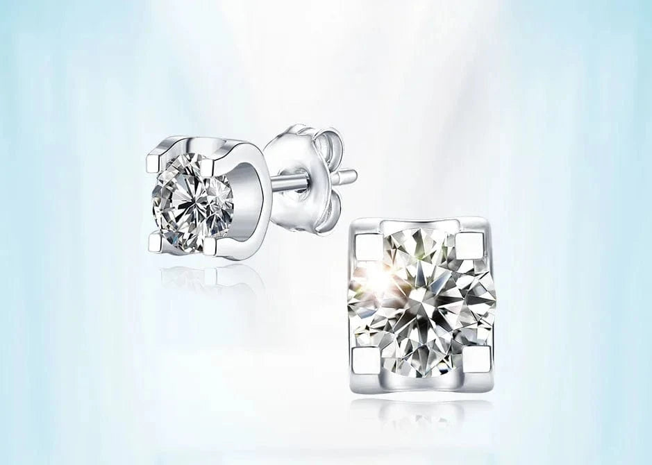 TRENDY / As Picture Shown Wholesale Price 18K Gold Vvs D Color 0.5ct S925 Silver Trendy Earrings Women Moissanite Earrings Jewelry