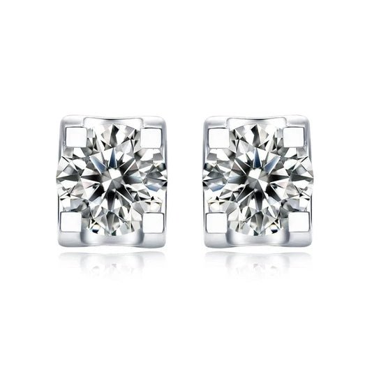 TRENDY / As Picture Shown Wholesale Price 18K Gold Vvs D Color 0.5ct S925 Silver Trendy Earrings Women Moissanite Earrings Jewelry