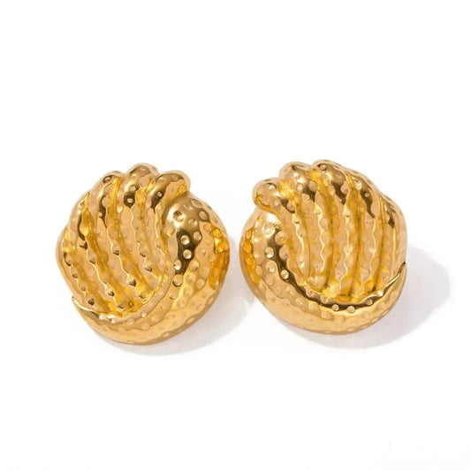 trendy / E1927 E1927 fashion new arrival Tarnish Free waterproof 18k gold Plated Stainless Steel stud earrings for women