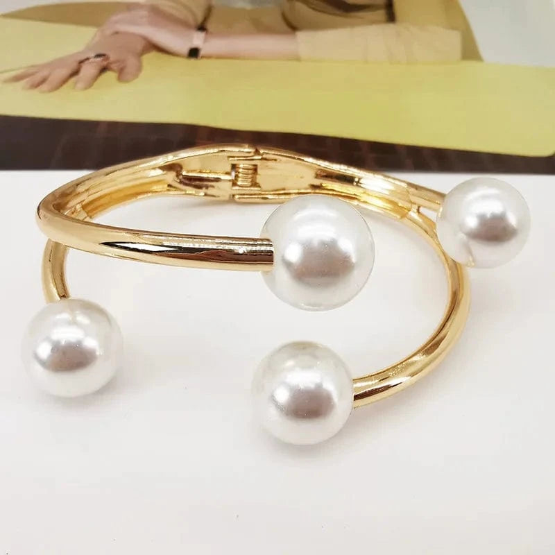 Trendy / Gold Fashion Design Pearl Bracelet Small Fragrant Wind Irregular Shaped Bracelet  Personalized Gold Plated Bracelet