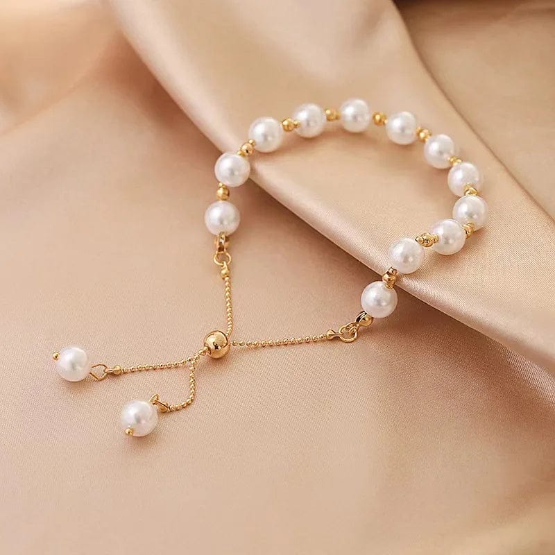 Trendy / Gold New versatile Pearl And Gold Bracelet Instagram Style Niche Design Beads For Bracelets Fashion Adjustable Jewelry