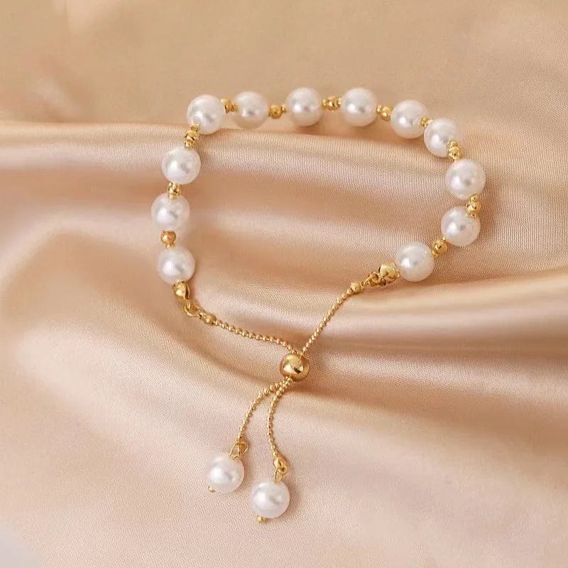 Trendy / Gold New versatile Pearl And Gold Bracelet Instagram Style Niche Design Beads For Bracelets Fashion Adjustable Jewelry
