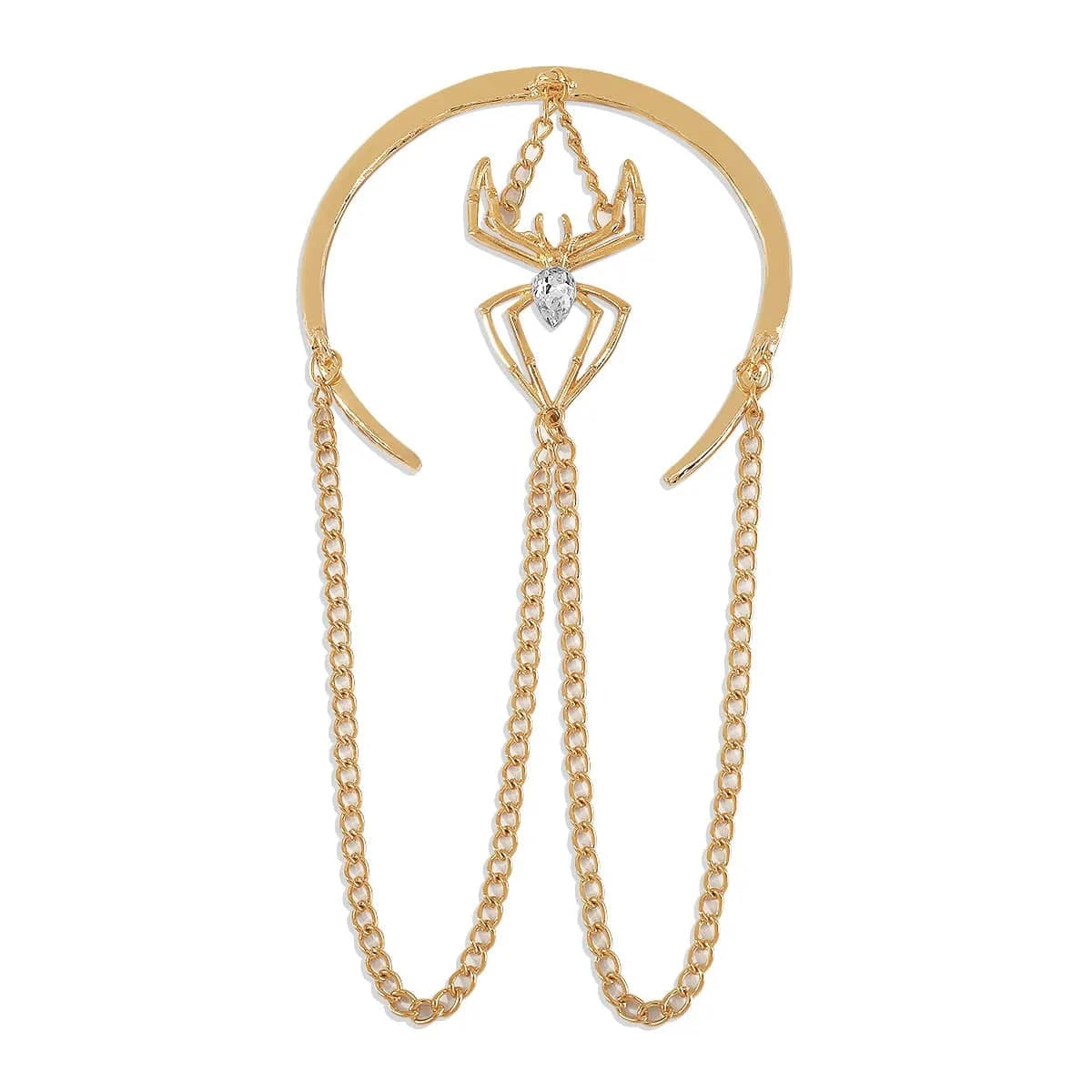 Trendy / Golden Spider Creative Retro Diamond Bracelet Women New Styles For 2024 Upper Arm Cuff Bracelet Armband Individual Alloy Bracelet