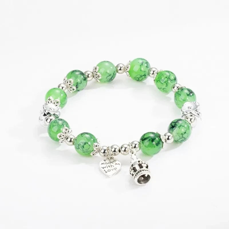 Trendy / green New Fashionable Full Crystal Bead Bracelet Popular Minimalist Pendant Bracelets Personalized Elastic Thread For Bracelets