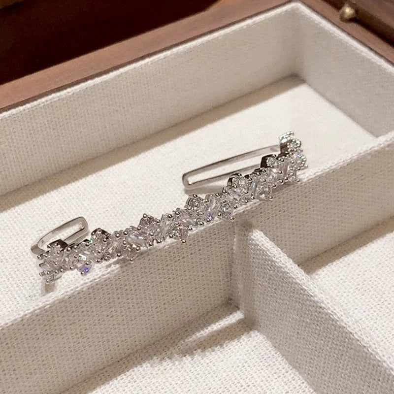 Trendy / Irregular Zircon Bracelet Fashionable Full Diamond Bracelet Women New 2024 Irregular Bracelet High Grade Exquisite Open Bangle Bracelet