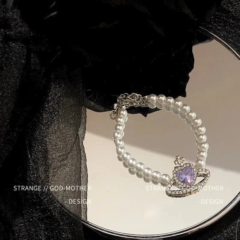 Trendy / Pearl Love Planet Bracelet 2024 New Instagram Design Rainbow Jewelry Charms Stylish And Fashionable Bracelet Beads Versatile Smile Face Bracelet