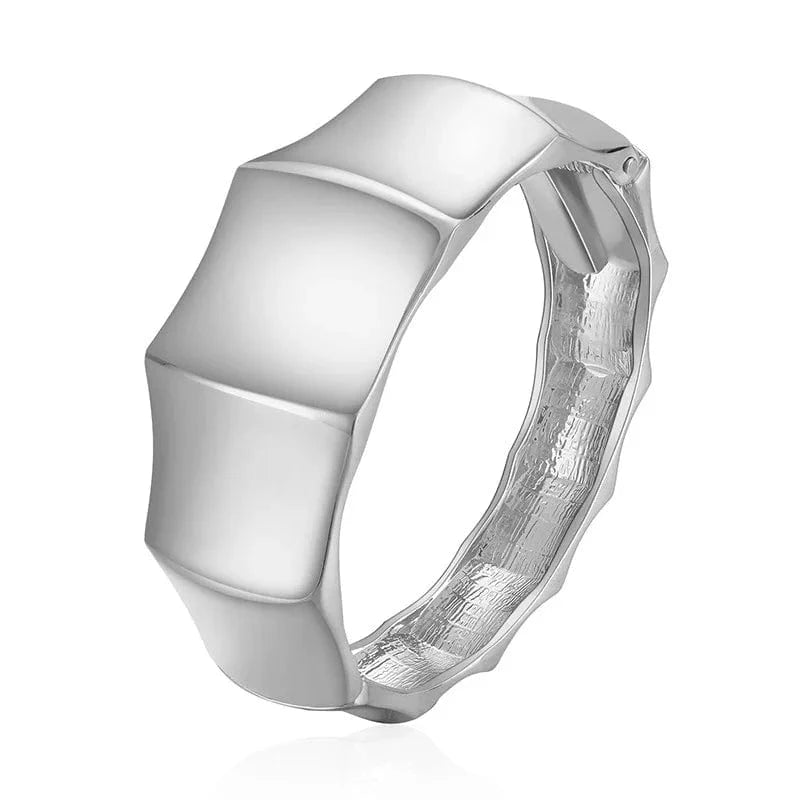 Trendy / silver Versatile Fashion And Glossy Trend Bamboo Bracelet Personalized  Ring Bracelet   Minimalist Design Irregular Bracelet