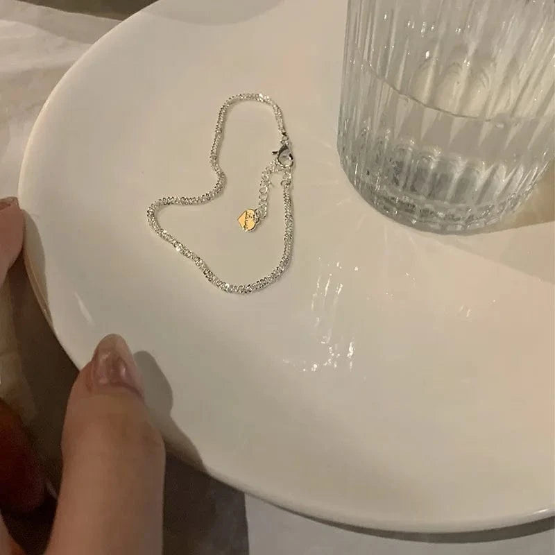 Trendy / Sparkling Bracelet Fashionable Full Pearl Bracelet Niche Design Fishtail Bracelet Light Luxury Girl Summer Sweet Butterfly Bracelet