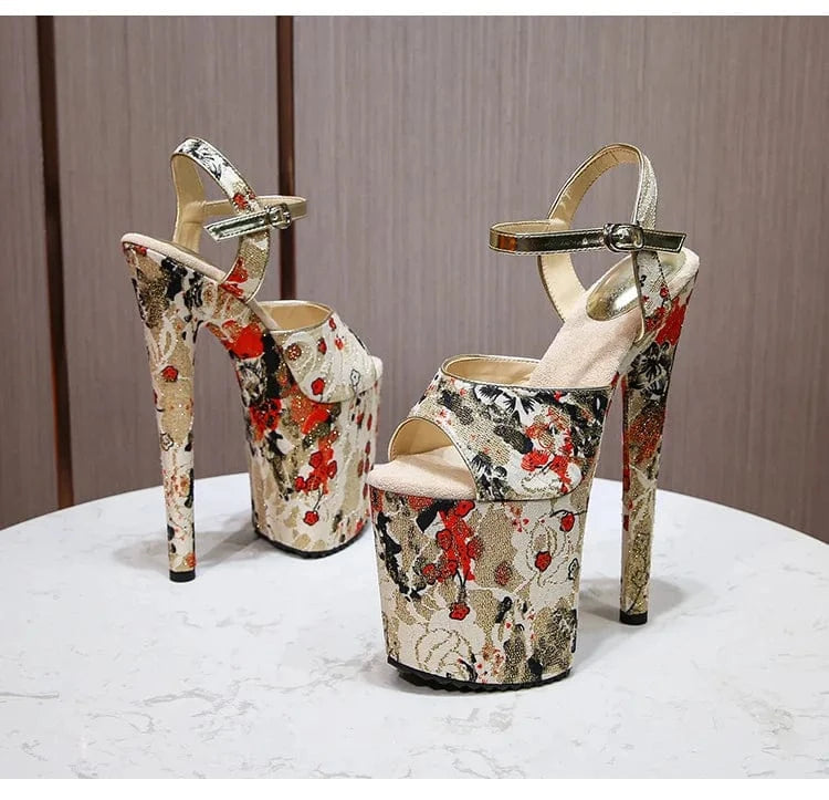 Trendy Summer Women Heel Shoes Sexy Platform Sandals 20 CM High Heels Stilettos Pole Dance Shoes for Ladies