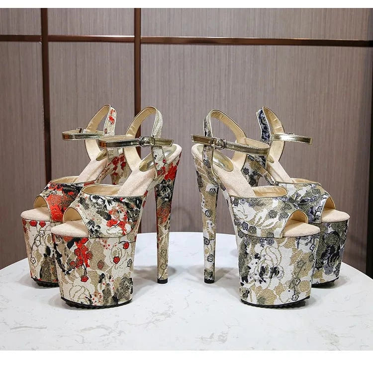 Trendy Summer Women Heel Shoes Sexy Platform Sandals 20 CM High Heels Stilettos Pole Dance Shoes for Ladies