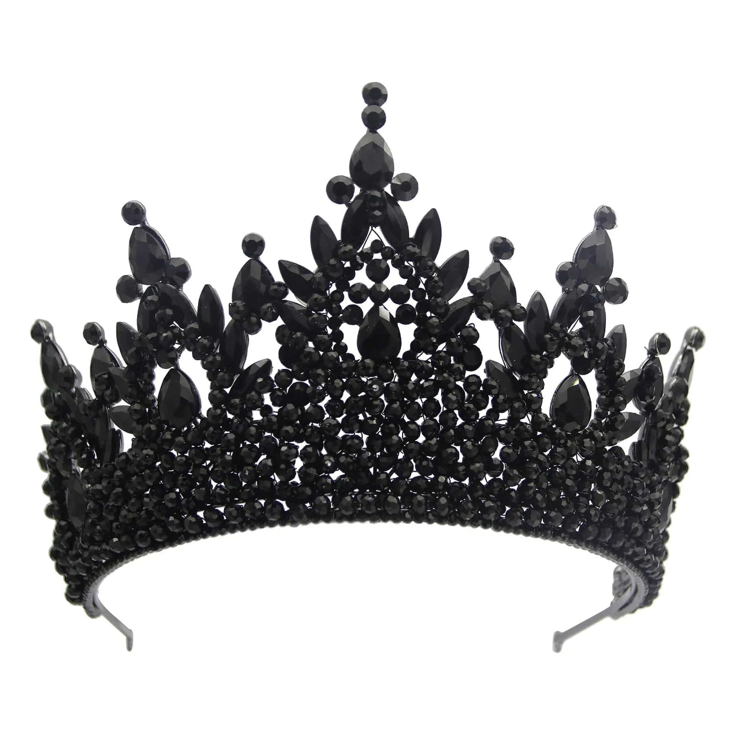 TS-BJH001SBLACK Miallo Luxury Colorful Bridal Headpiece Wedding Hair Accessories Rhinestone crystal Crown And Tiaras For women