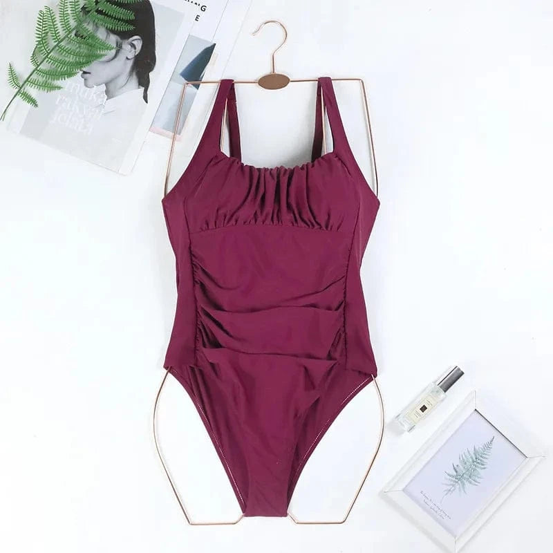 TW 2024 new design custom logo bathing suit classic tummy control plus size swimsuit one piece swimwear for fat women