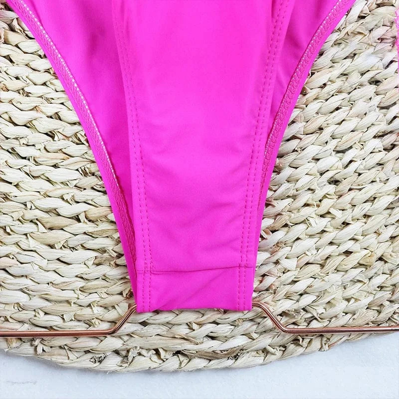 TW 2024 Solid One Piece Swimsuit Women Swimwear Monokini Long Sleeve Female Bathing Suit Surfing Bodysuit Swim Wear Beach