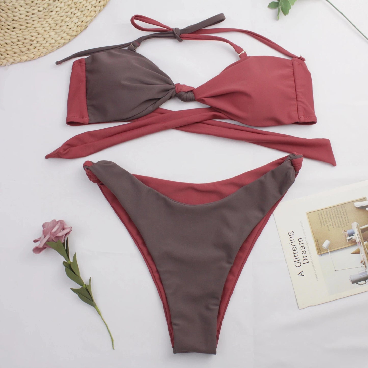 TW1105 Dropshipping Plus Size Female Swimsuit OEM Design Solid Custom Bikini Sexy Bikini Woman Swimsuit