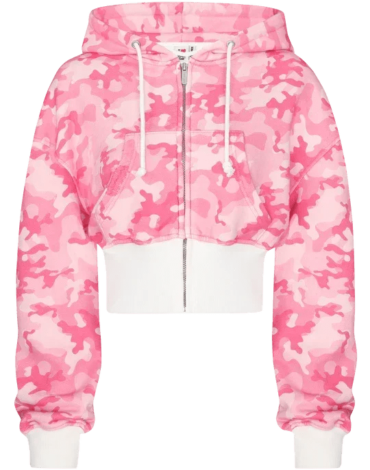 Two - Piece Camouflage Set With Zipper Hooded Sweatshirt Hip - Hop Style - SN Wigs & More