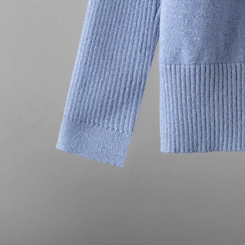 Two Piece Knit Set + Zippered O Neck Knit Top And High Waist Sweatpants + Casual Style - SN Wigs & More