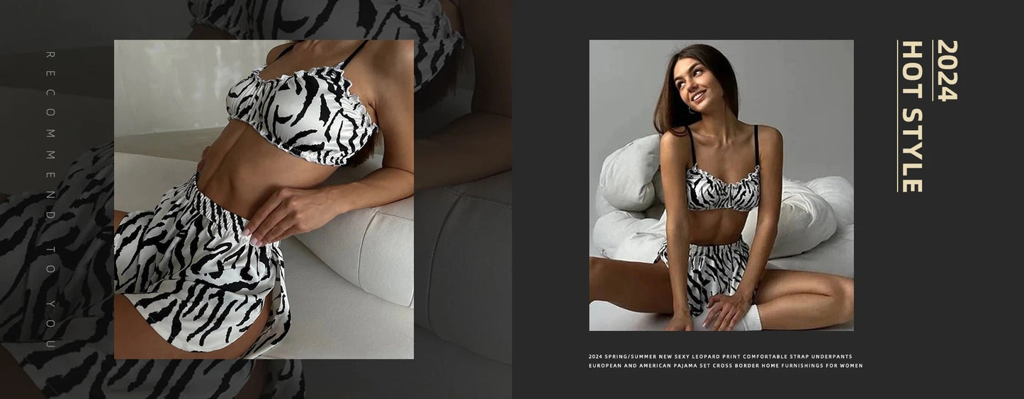 Two - Piece Nightwear Set - Turn - Down Collar And 100% Cotton Long - Sleeve Top - Cozy Casual Homewear - SN Wigs & More