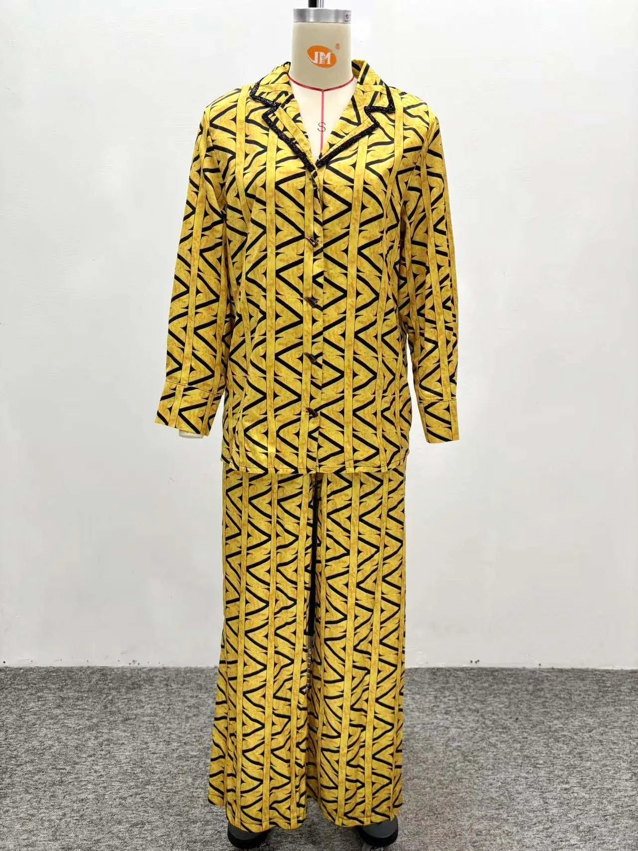 Two Piece Pant Set Printed Top Loose Fit Summer Style - SN Wigs & More
