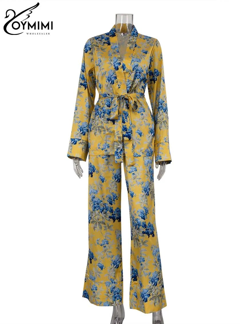 Two - Piece Satin Set With Lace - Up Top And Drawstring Pants - Casual - SN Wigs & More