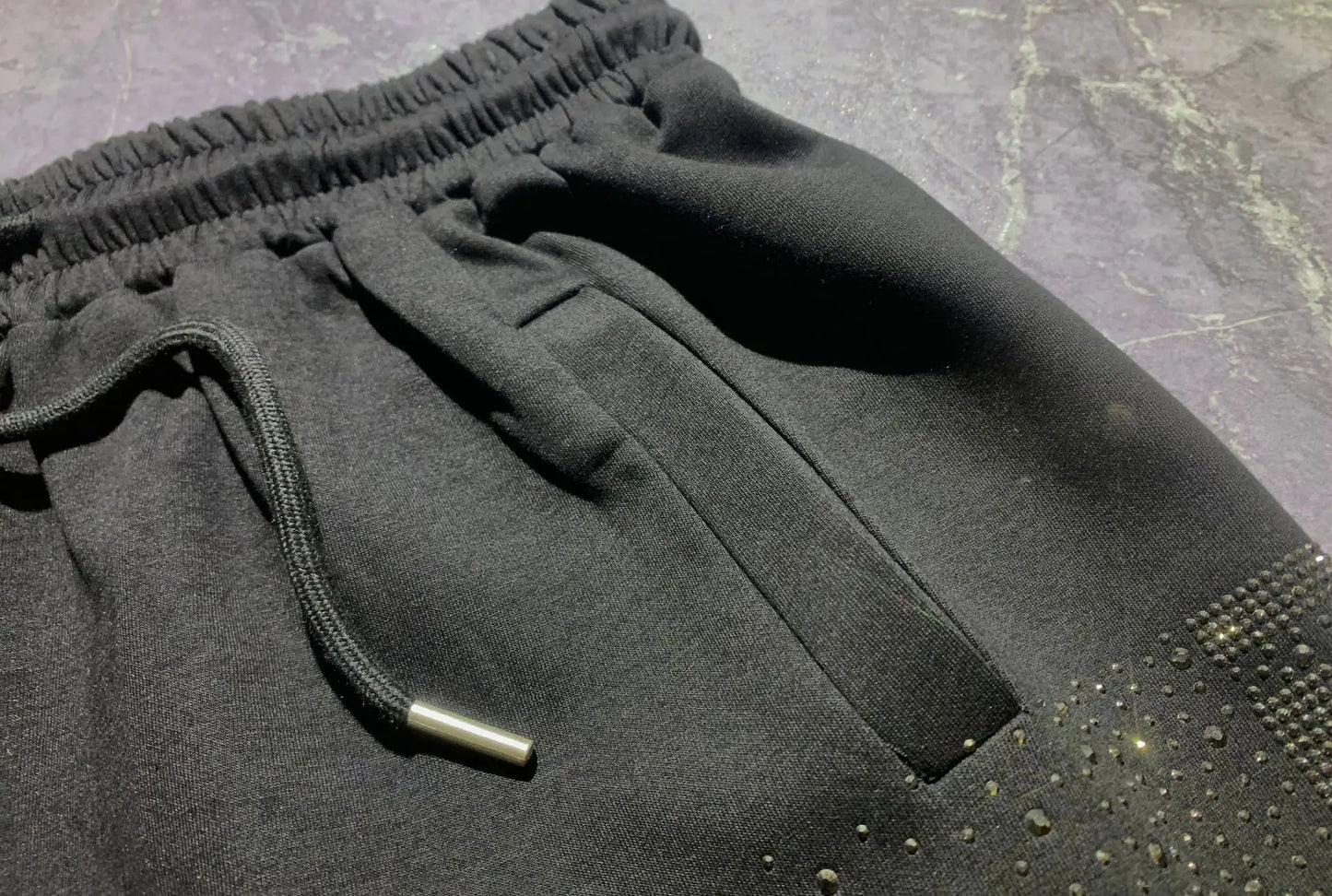 Two Piece Set Diamond Embellished Hoodie Tracksuit Casual Comfortable Athleisure Style - SN Wigs & More