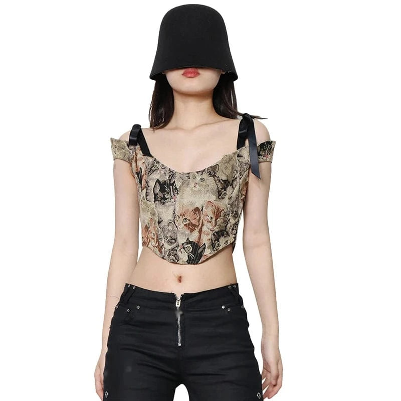 TWOTWINSTYLE 2024 Fashion Sleeveless Patchwork Embroidery Bandage Tops Women'S Vests