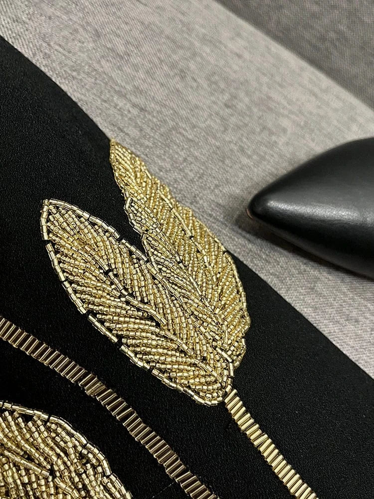 TWOTWINSTYLE Embroidery Two Piece Set For Women O Neck Long Sleeve Spliced Button Top High Waist Skirt Chic Sets FemaleKSE511331
