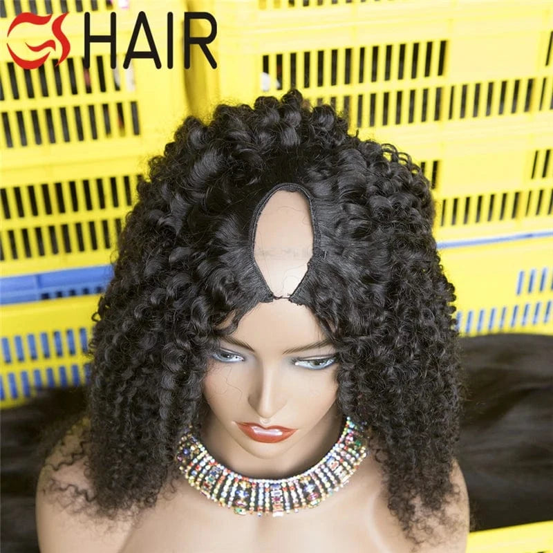 u part wig / 22 22 22 inch GS Thick 180% Density Straight U Part Wigs For Black Women, Middle Part Half Hand Tied Made U-Part Human Hair wigs