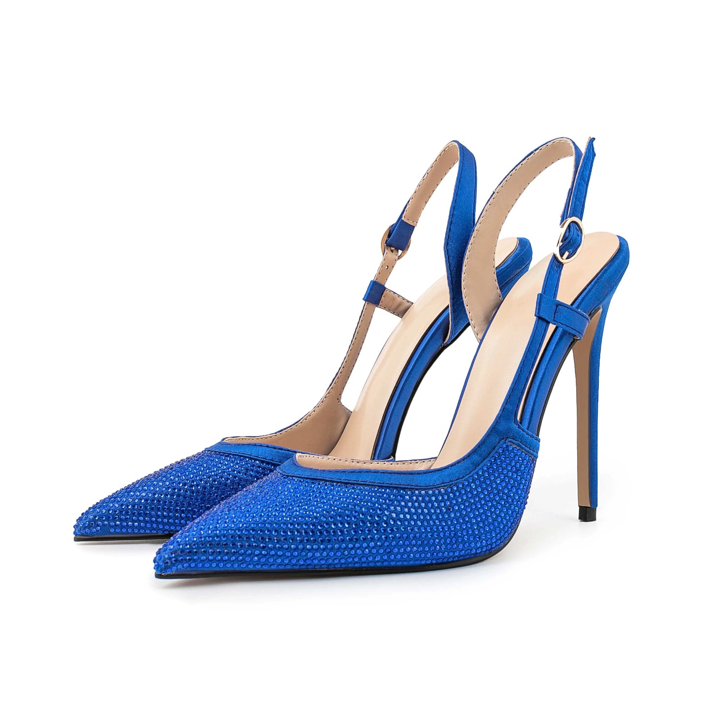 Ubililia stiletto heels office ladies rhinestone heels Custom diamond pointy toe Slingback women shoes pencil heels pumps shoes