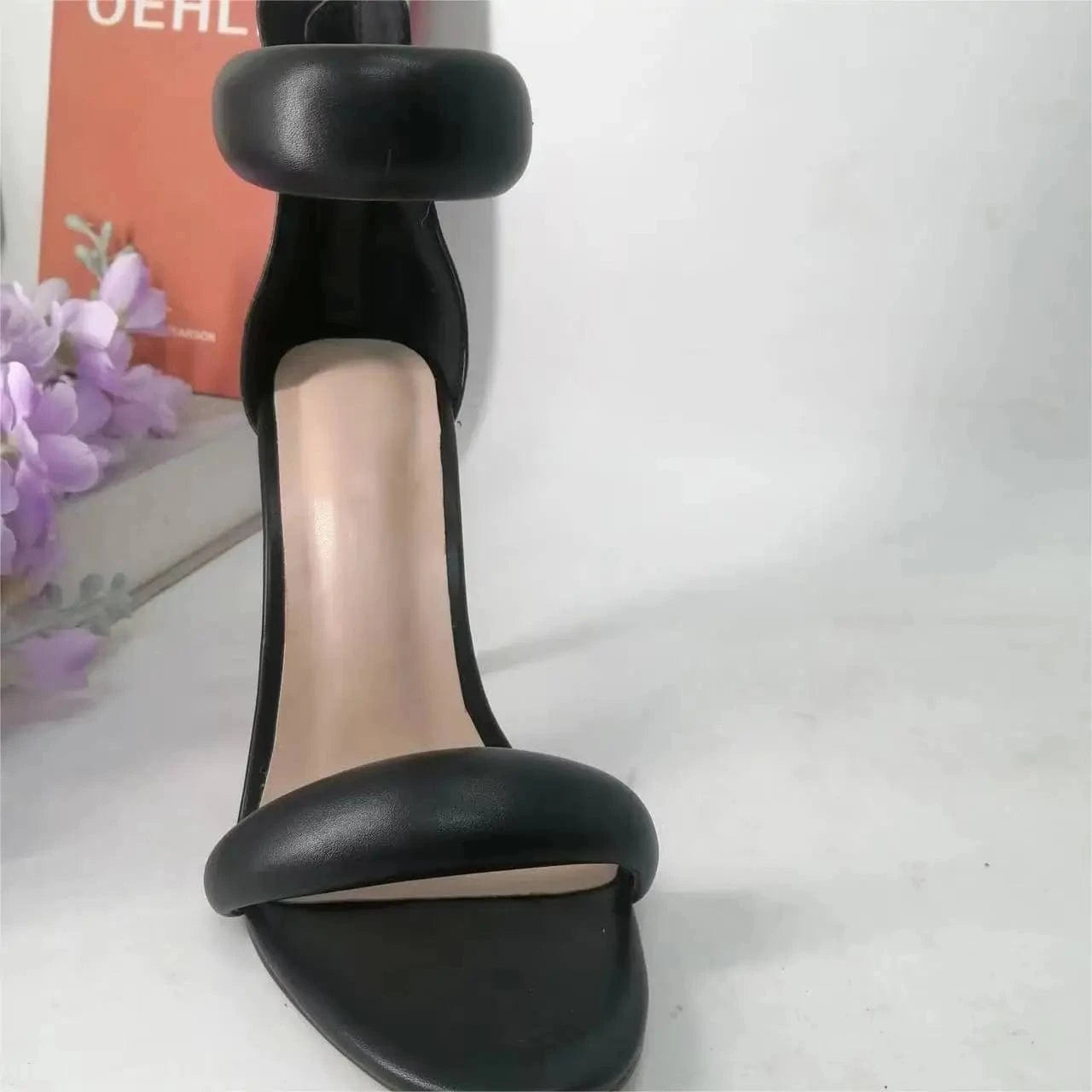 Ubililia Summer Ankle Strappy Thin Mujer Custom Design one strap High Quality Sandalias Pumps Elegant Women Heeled Sandals