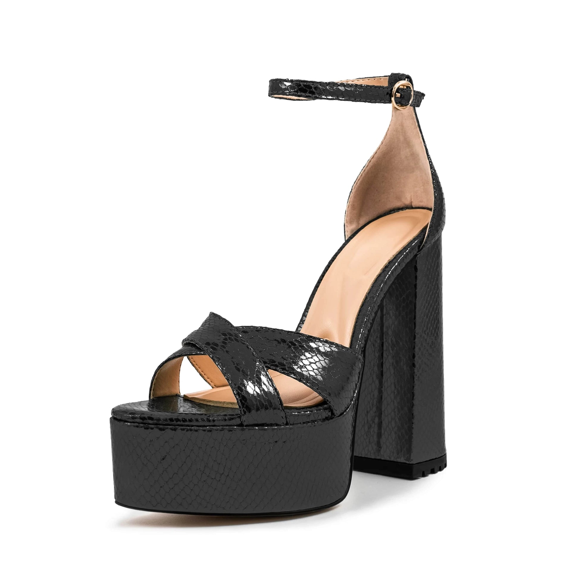 Ubililia Women Sandals Peep Toe Heels Party Shoes Female Large Size 14CM high Heels Fashion Summer Shoes platform heels sandals