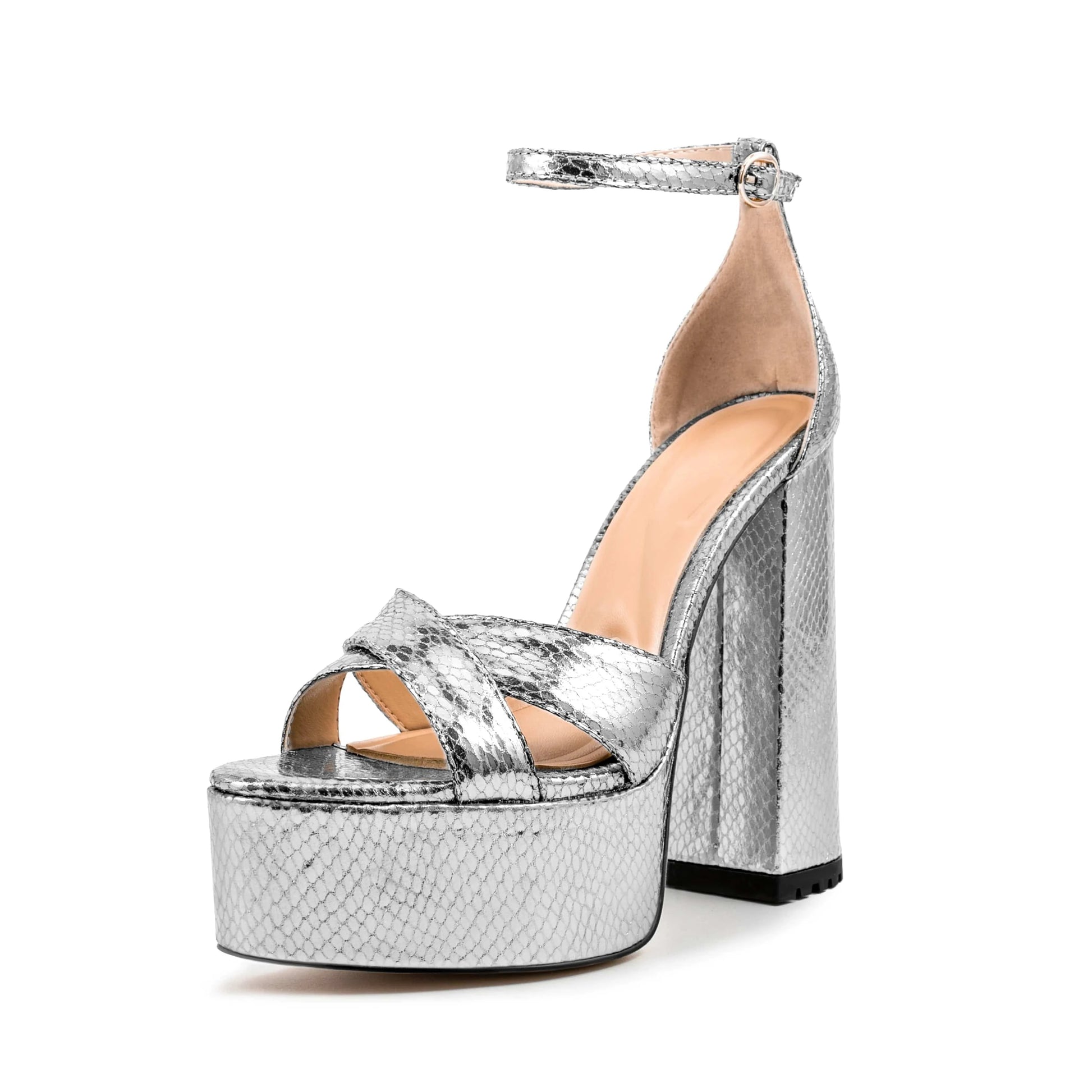 Ubililia Women Sandals Peep Toe Heels Party Shoes Female Large Size 14CM high Heels Fashion Summer Shoes platform heels sandals