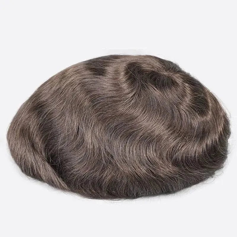 Ultra Thin Skin 0810mm Toupees 8x10 Natural Men's Toupee Hair Replacement System Wholesale Man's Wig