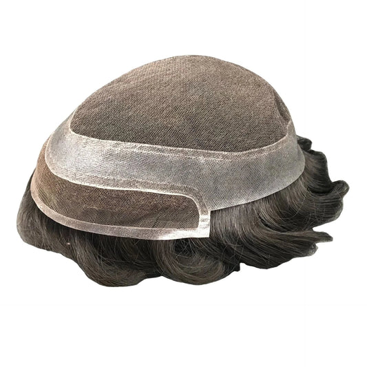 Ultra Thin Skin 0810mm Toupees 8x10 Natural Men's Toupee Hair Replacement System Wholesale Man's Wig