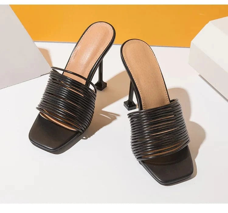 unique design women high heel shoes colorful elegant sandals slippers Stiletto heel