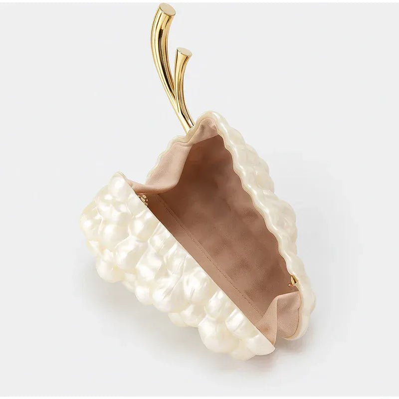 Unique Grape Shape Clutch Bag Evening Bag Luxury Creative Fruit Design Women's Crossbody Bag Elegant Cosmetics Storage Chain Bag - SN Wigs & More