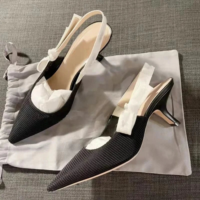 US10=EUR42 / black 6.5cm DEleventh shoes women  hot sales luxury fashion high heel pumps pointed toe women and girl party shoes
