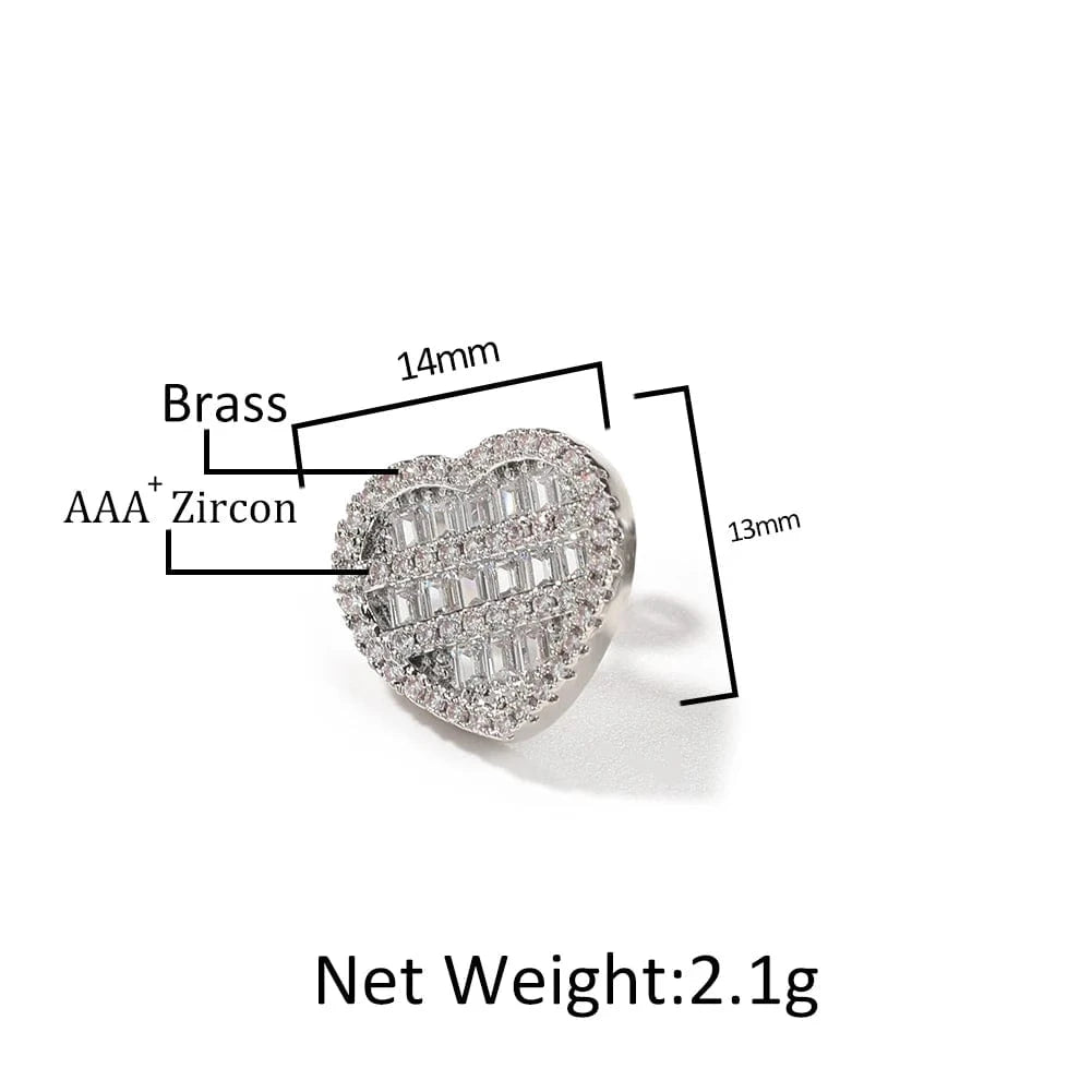 UWIN Fashion Jewelry Set CZ Love Ring Bracelet Heart Shaped Letter Pendant Necklace Gifts Hip Hop Jewelries For Women