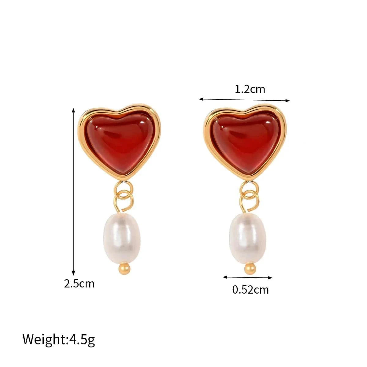 Valentine day couple gift jewelry Red agate natural healing stone love heart pendent necklace bracelet earring jewelry set