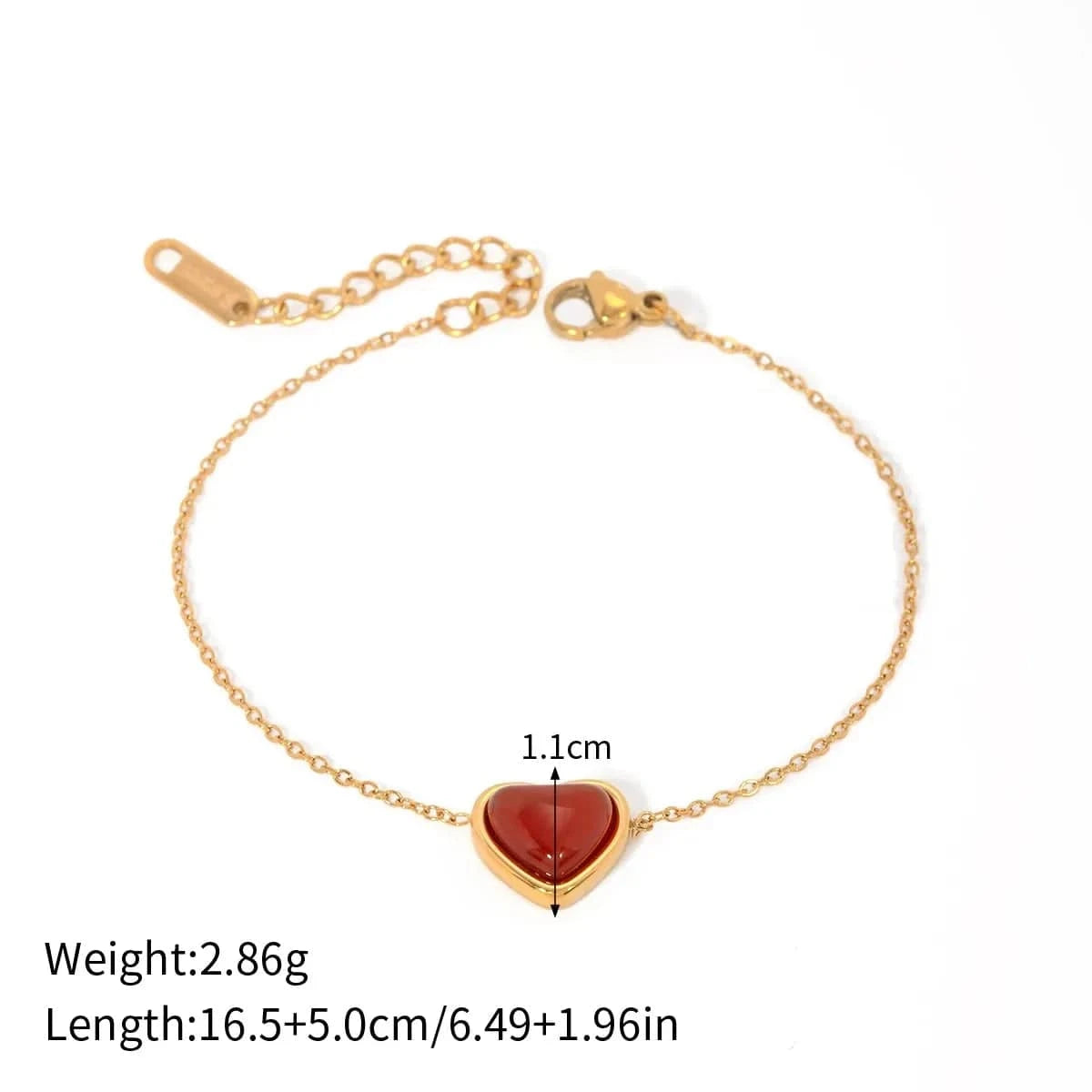 Valentine day couple gift jewelry Red agate natural healing stone love heart pendent necklace bracelet earring jewelry set