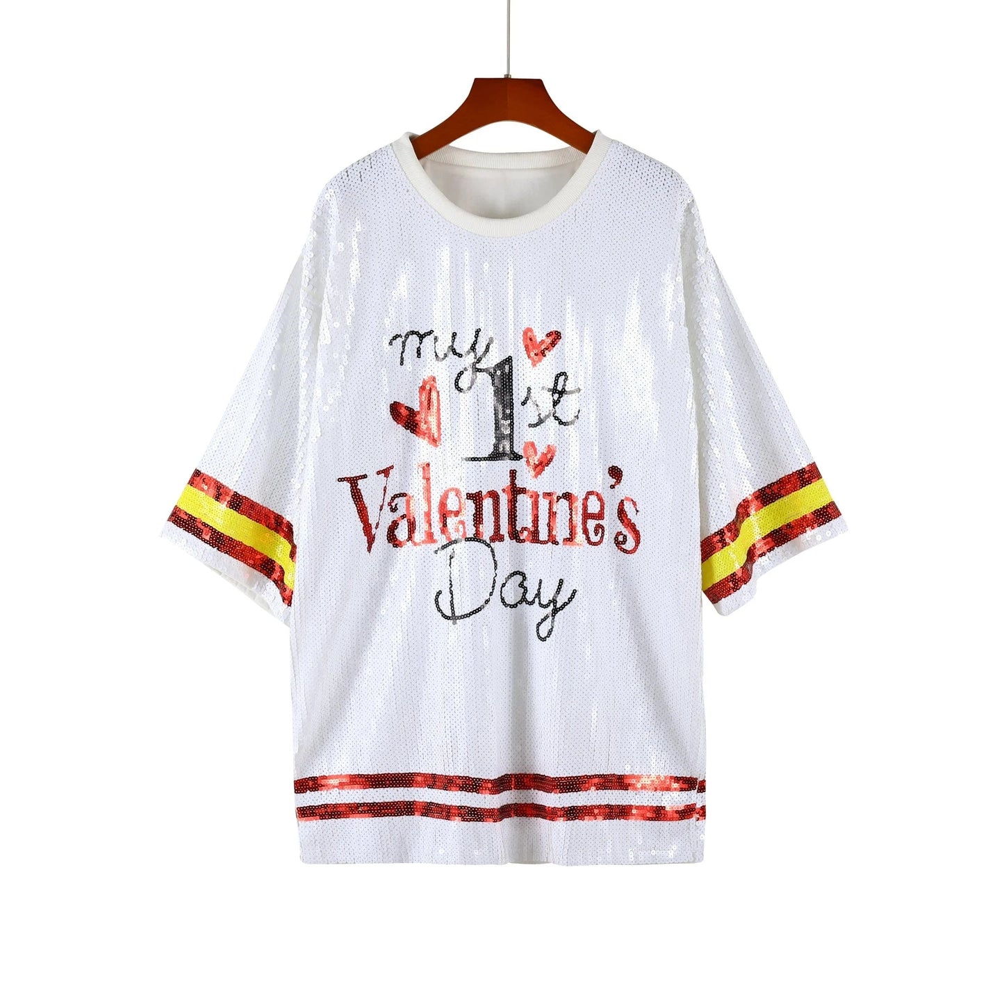 valentine's day gift ideas 2024 valentine's day party sequin shirt dress