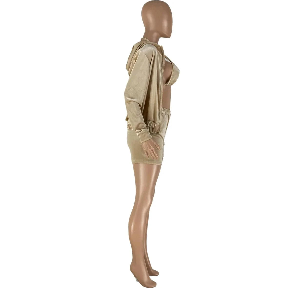 Velvet Shorts Pant Set Long Sleeve Women Jogging Suit Set Clothing Winter Fleece Women Hoodie Winter Jogger Sets Women